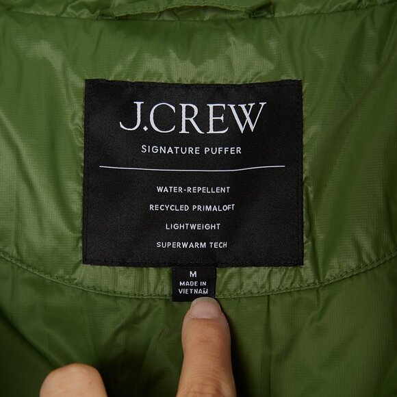 J.Crew Villa Puffer Coat with PrimaLoft in Utility Green Women's Medium - Picture 9 of 9